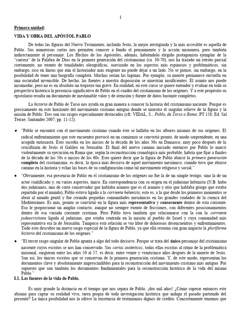 Vida y Misión del Apóstol Pablo | PDF | Pablo el apóstol | Jesús