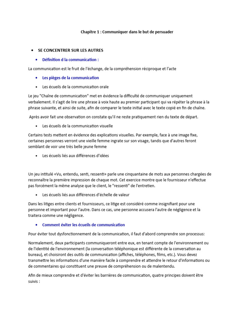 Écueils et stratégies de communication | PDF | la communication ...