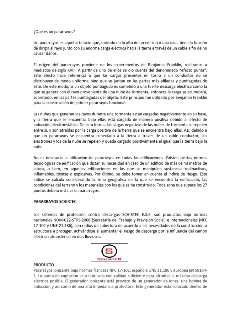 Pararrayos, Antenas y Sistema de Tierras | PDF | Antena (Radio) | Relámpago