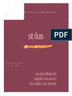 Styllus 11 (As escolhas do sujeito no sexo, na vida e na morte)