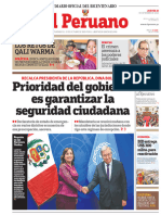 El Peruano: Prioridad Del Gobierno Es Garantizar La Seguridad Ciudadana