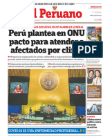 Perú Plantea en ONU Pacto para Atender A Afectados Por Clima