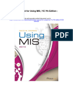 Solution Manual For Using Mis 7 e 7th Edition 0133546438