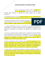 A TCC No Manejo de Pacientes Com Ideias Suicidas