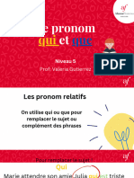 Le Pronom Qui Et Que