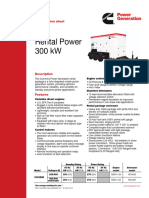 Rental Power 300 KW: Specification Sheet