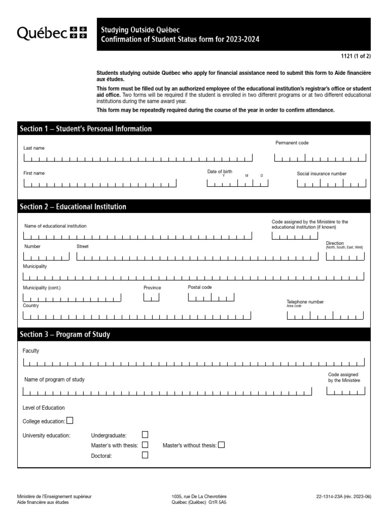 Confirmation of Student Status Form 2023-2024 | PDF | Higher Education ...
