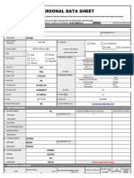 Cs Form No. 212 Revised Personal Data Sheet - New