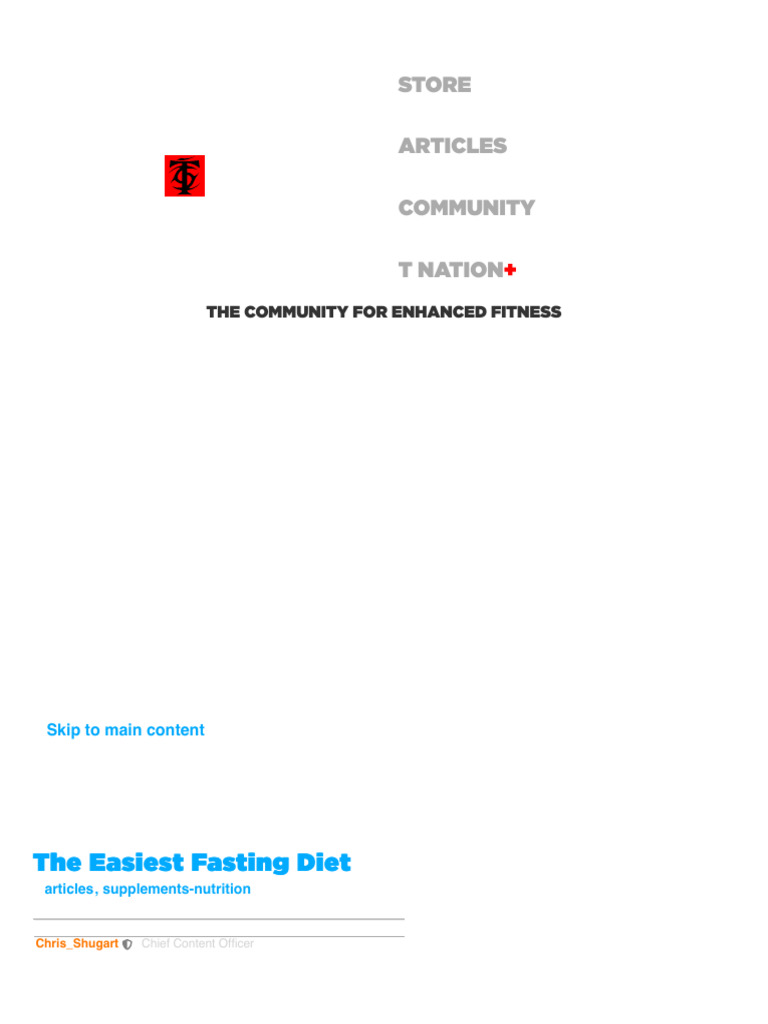 Easiest Fasting Diet