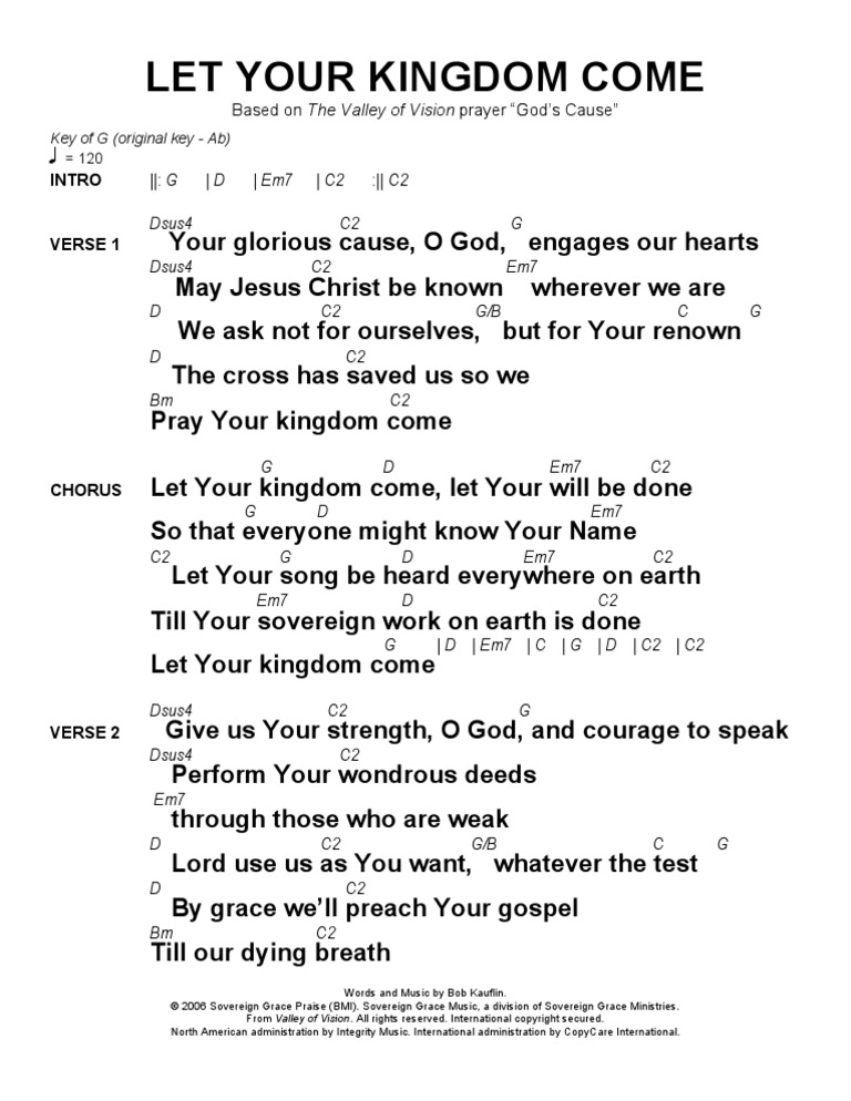 Let Your Kingdom Come Intro scribd
