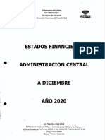 Estados Financieros Admon Central Diciembre 2020