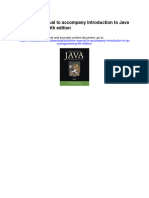Solutions Manual To Accompany Introduction To Java Programming 9th Edition