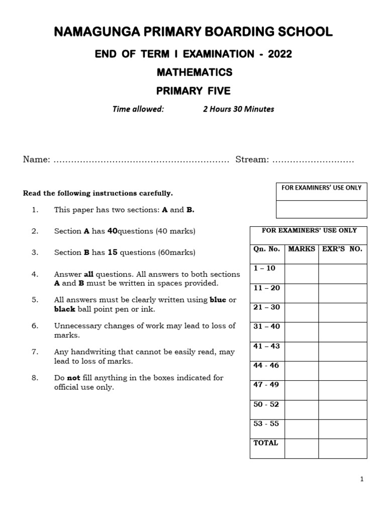 Mathematics P 5 Pdf Elementary Mathematics Arithmetic