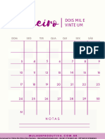 Bônus - Calendário 2021 - Mulher Produtiva