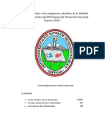 Evaluación y Análisis A Los Trabajadores Albañiles de La PARADA Sobre El Conocimiento Del EPP (Equipo de Protección Personal) "Espinar-2022"