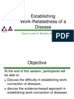 5. Establishing WorkRelatedness of a Disease