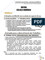 Instruções Mati08 - Cálculo Numérico