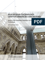Blockchain Technology: Cryptocurrencies and Beyond: Report of The Standing Committee On Industry and Technology