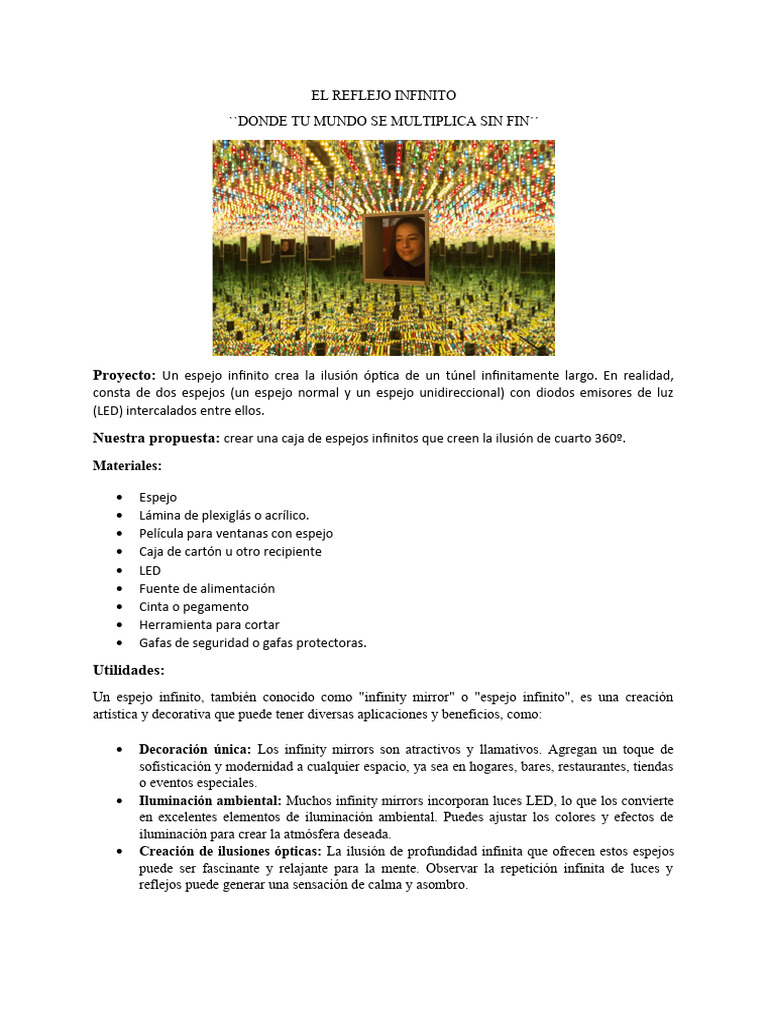 Espejo Infinito, PDF, Diodo emisor de luz