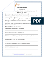 Play Script Grade 4 English Printable Worksheets w3