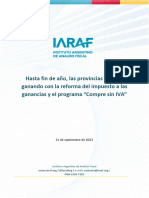 Impacto Entre Nación y Provincias de Reforma de Ganancias y Compre Sin IVA