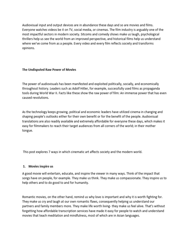 Impact of Cinema PDF Psychology Social Psychology(04)