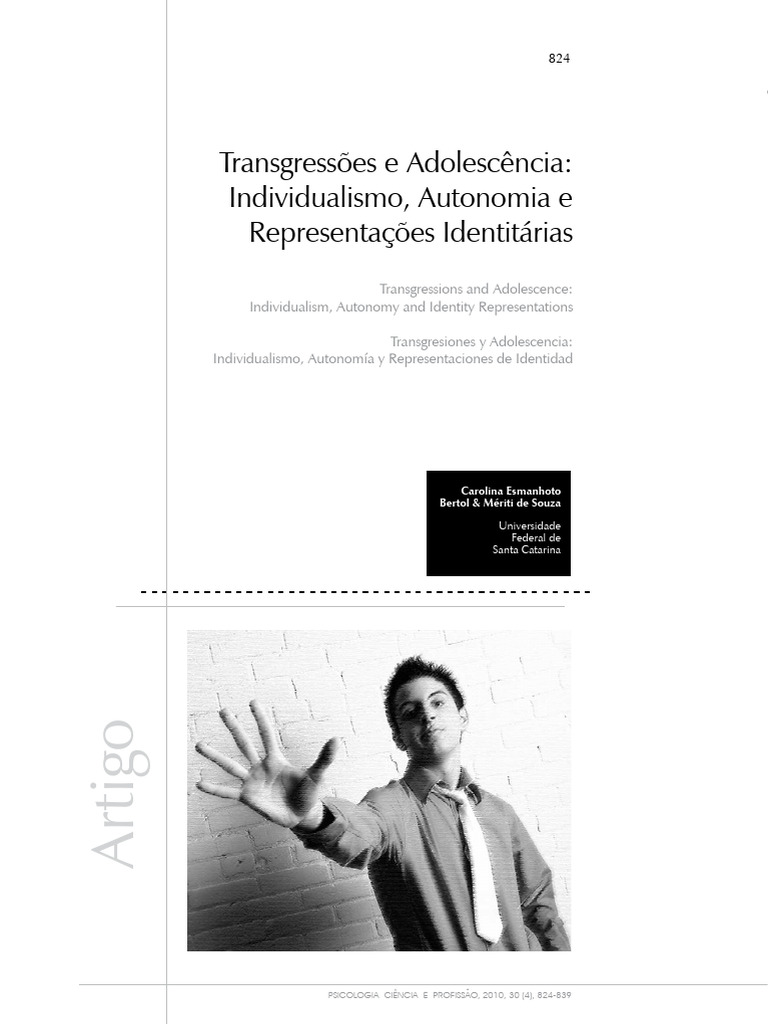 Transgressões na Adolescência e Identidade | PDF | Sociologia ...