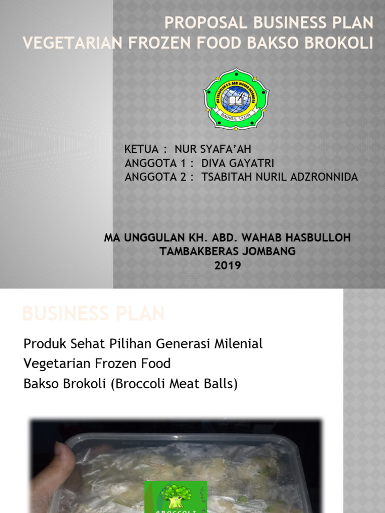 Proposal Business Plan | PDF | Food And Drink | Food Industry