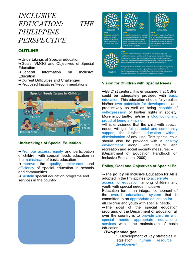 Inclusive Education in the Philippines | PDF | Inclusion (Education ...