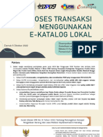 Proses Transaksi Melalui E-Katalog Lokal