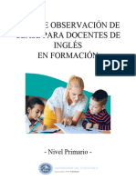 Guía de Observación de Clase para Docentes de Inglés en Formación - Nivel Primario