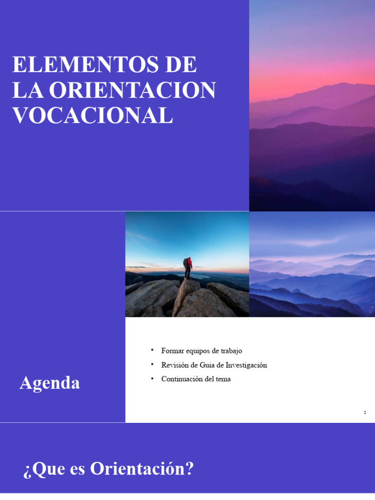 Elementos de la Orientación Vocacional | PDF | Toma de decisiones | Palabra