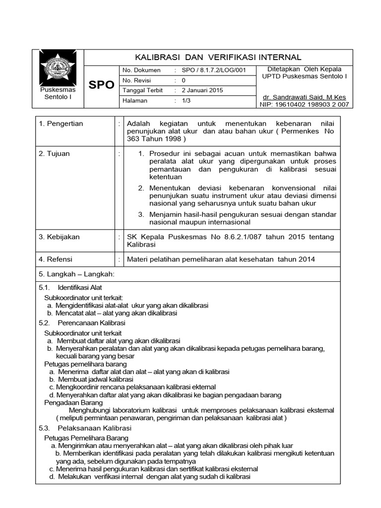 8 1 7 2 spo kalibrasi verifikasi pdf