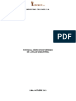 Informe Potencial de Las Fuentes de Agua Subterránea Industrias Del Papel