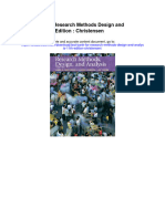 Test Bank For Research Methods Design and Analysis 11th Edition Christensen