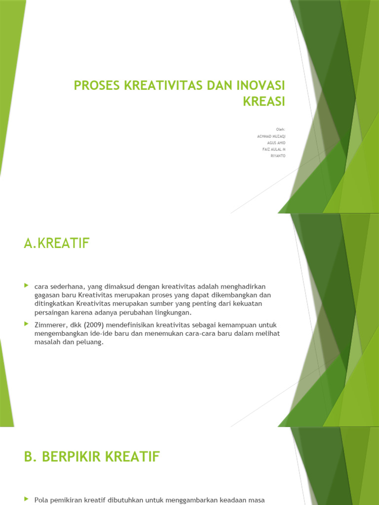 Proses Kreativitas Dan Inovasi Kreasi | PDF