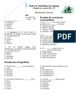 P-Habilidades Del Lenguaje - Categoria Pre-Juvenil 8-9