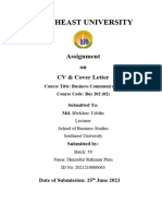 Shajidur Pran Cover Letter & CV