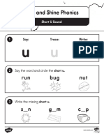 Rise and Shine Phonics Short U Sound Activity