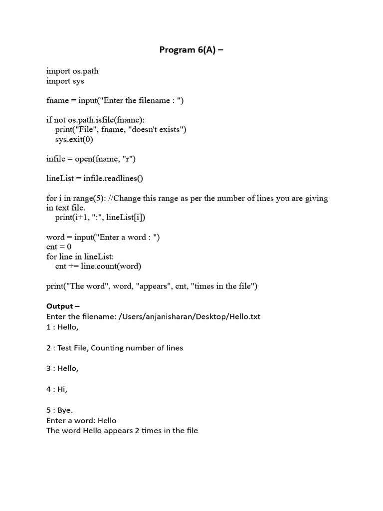 Python Lab PDF Area Filename