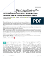 What Happens To Children S Mental Health and Peer Relationships Dur - 2023 - JAA