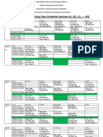 1st Semester Class Schedule