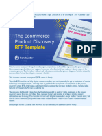 The Ecommerce Product Discovery RFP Template
