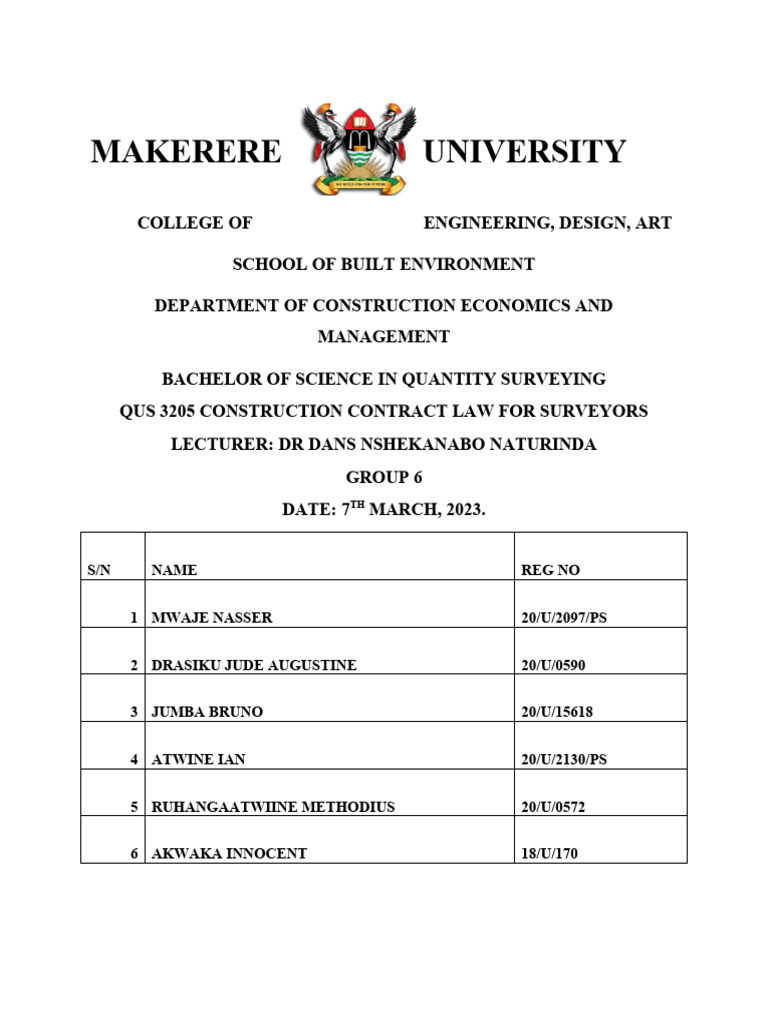 Construction Contract Law Notes Pdf Occupational Safety And Health