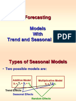 Forecasting-Seasonal Models