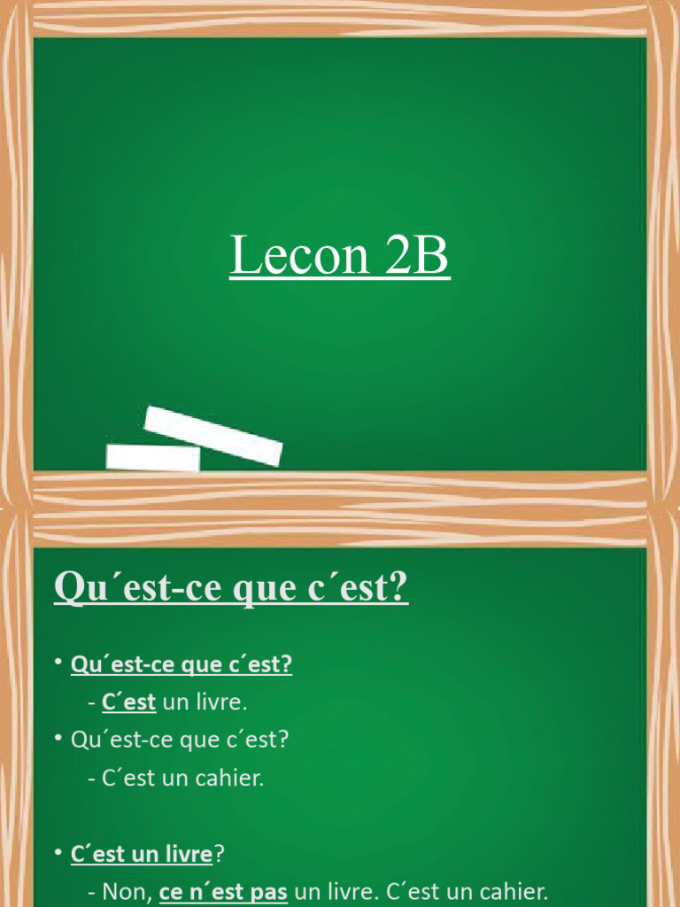 Lecon 2B, 2C | PDF