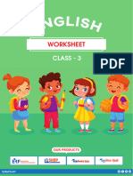 Class 3 English Worksheet 3