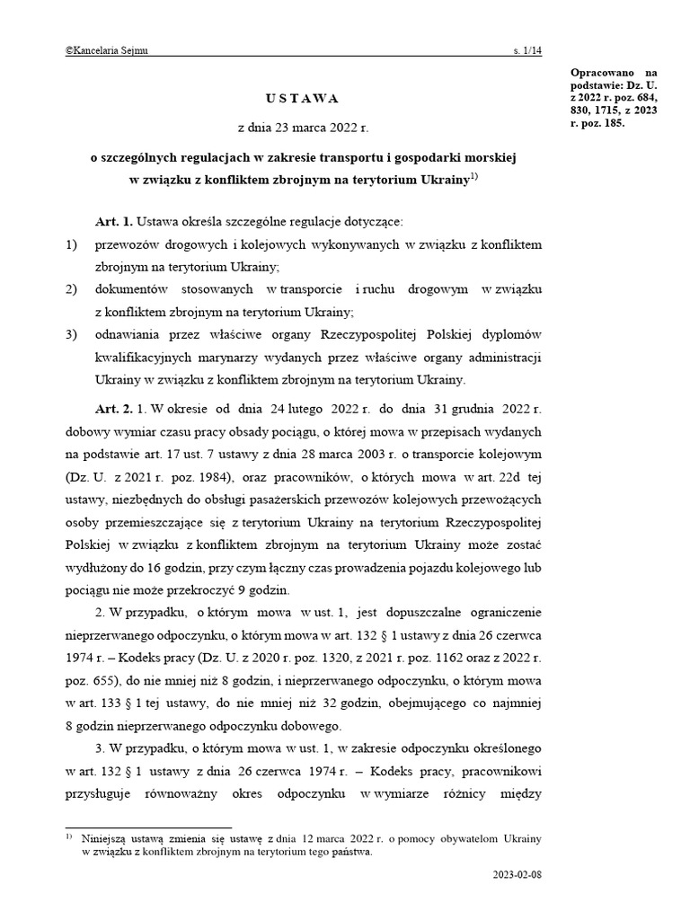 Dz.u. Z 2011r. Nr 14 Poz. 67