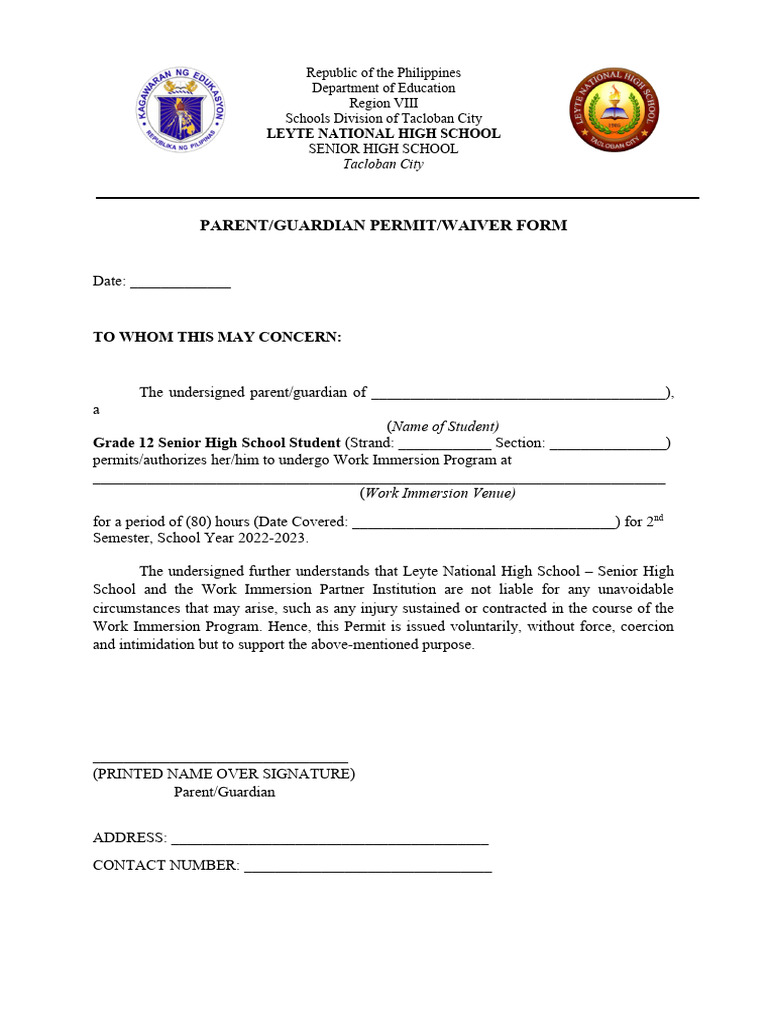 Waiver | PDF