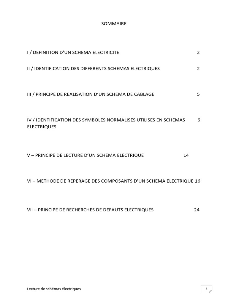 Lecture de schémas électriques industriels | PDF | Interrupteur ...